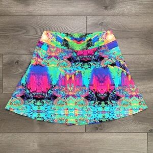 Dona Jo 17" Multicolor‎ High Rise Tennis Golf Skirt Skort Size Large